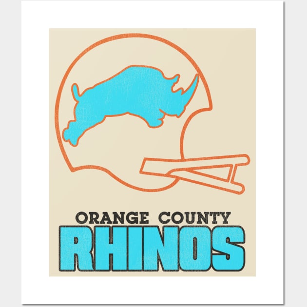 Defunct Orange County Rhinos Football Team Wall Art by Defunctland